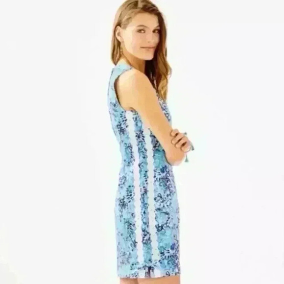 Lilly Pulitzer NWOT Mila Stretch Shift Dress Light Aqua Spritz  Size 6 - Picture 3 of 13